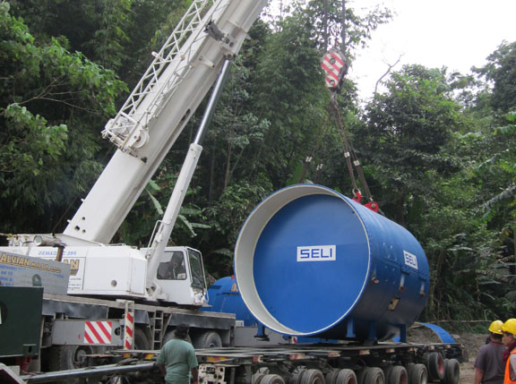 06c-Energy-Ulu-Jelai-Unloading-of-TBM-front-shield-at-site-1